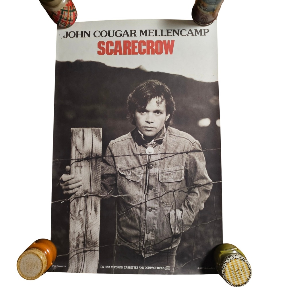 John Cougar Mellencamp Scarecrow Vintage 1985 Album Promo Poster 24x36 PolyGram.